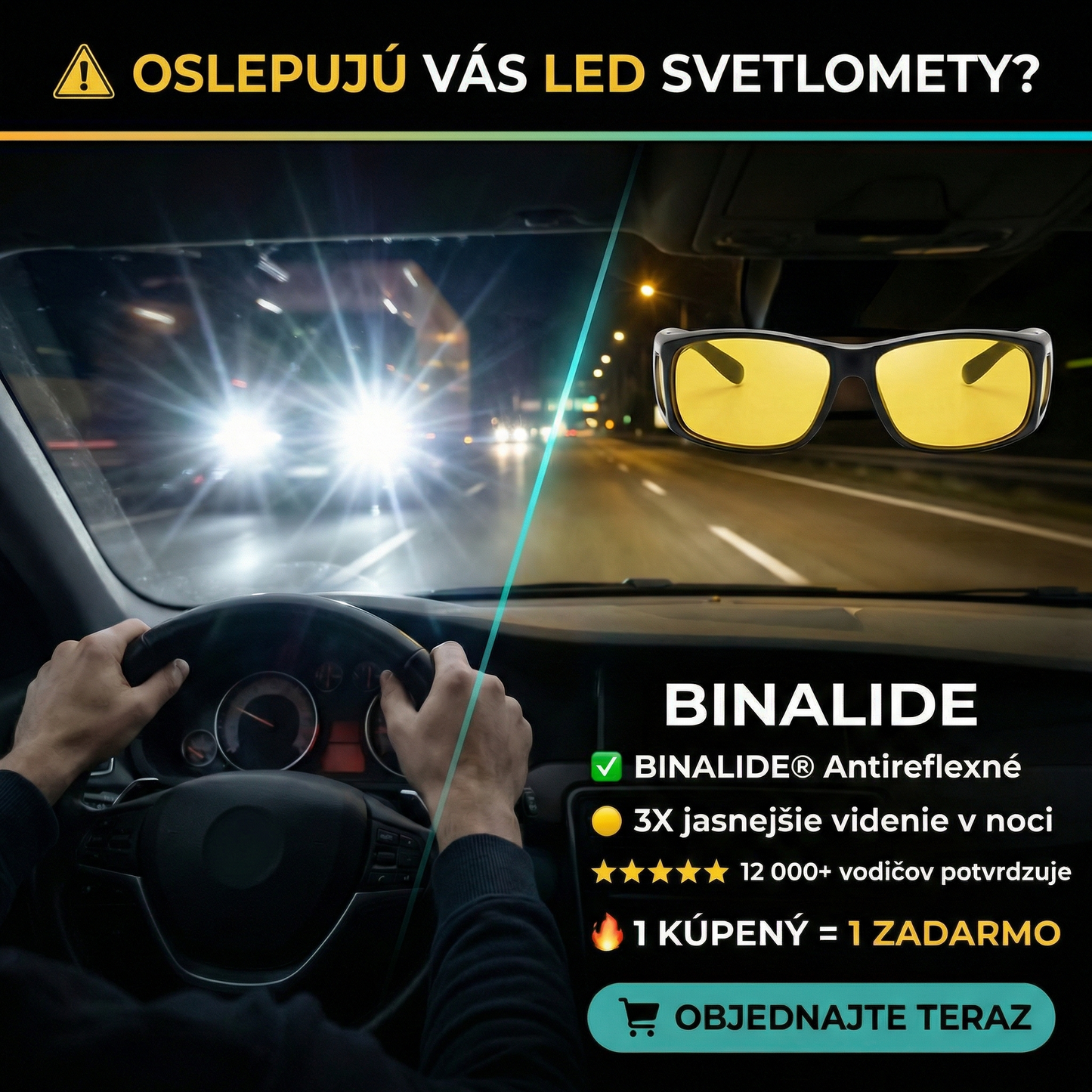 Binalide™ - Rozlúčte sa s agresívnymi svetlometmi