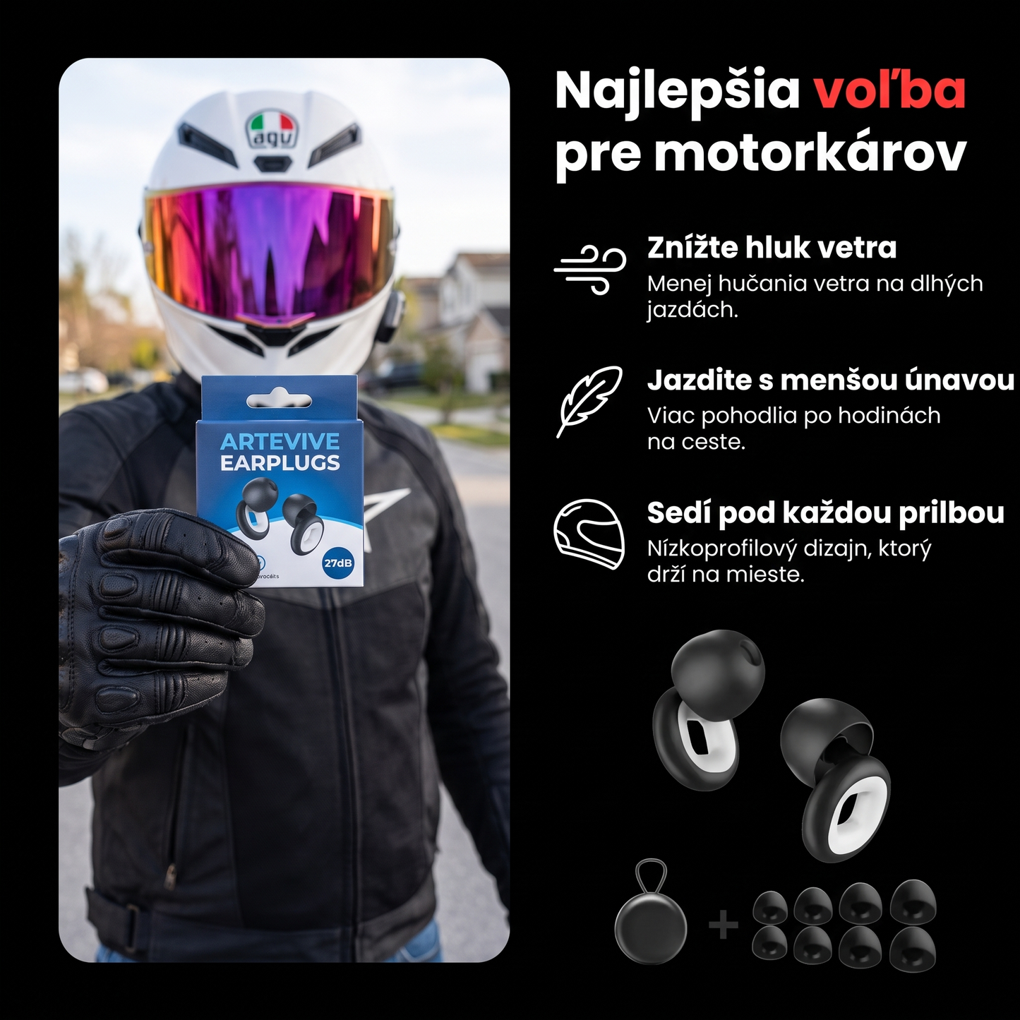 Binalide™ – Tlmiče hluku pre motorkárov