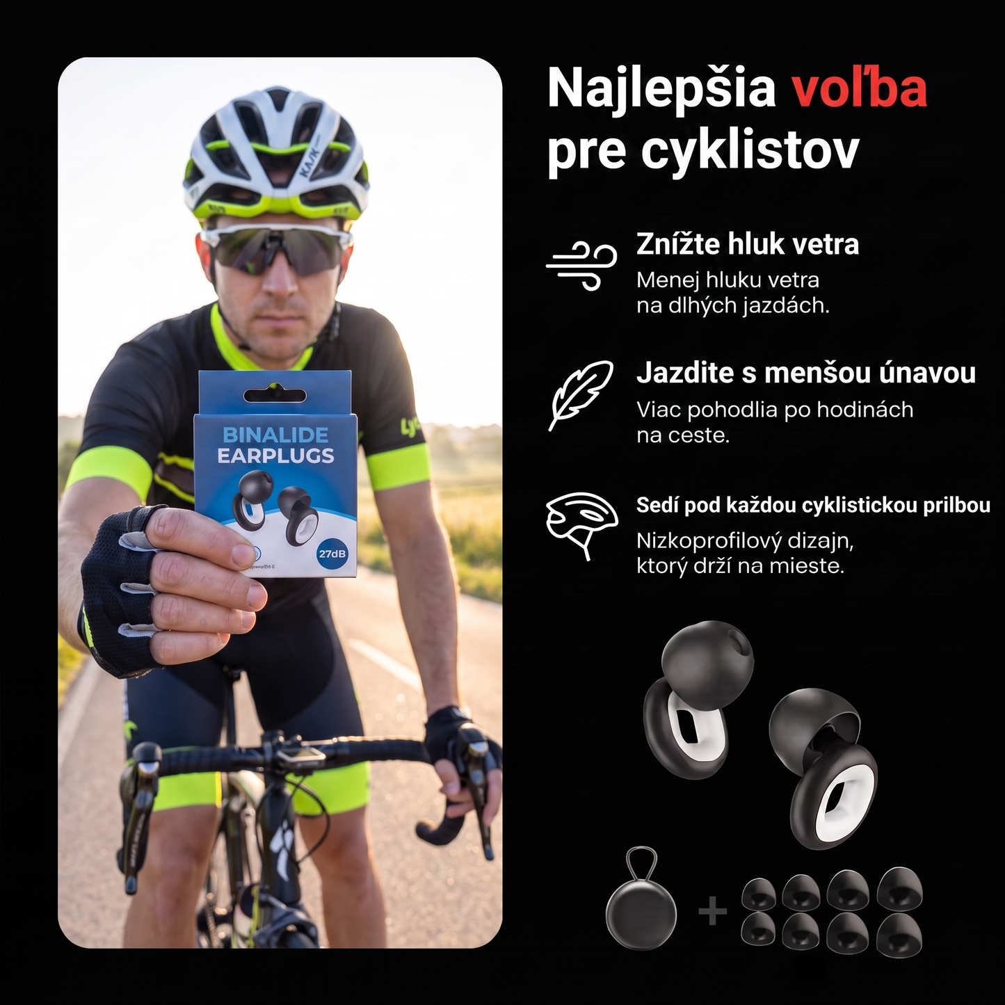 Binalide™ – Tlmiče hluku pre cyklistov